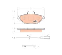 TRW GDB1745 Kit pastiglie freno, Freno a disco per FIAT,FORD