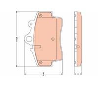 TRW GDB1756 Kit pastiglie freno, Freno a disco per PORSCHE