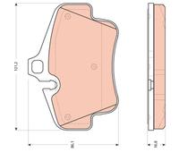 TRW GDB1758 Pastiglie Freni Posteriori per Porsche