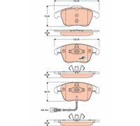 TRW GDB1762 Kit pastiglie freno, Freno a disco per AUDI,AUDI (FAW),SEAT,VW,VW (S