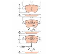 TRW GDB1762 Pastiglie Freno Anteriore per VW Tiguan Sharan Audi Q7 Seat