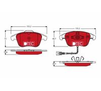 Set di pastiglie freno TRW GDB1762DTE, fronte