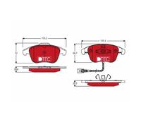 TRW GDB1762DTE Pastiglie Freno Ceppi Freno Frontale per Audi Seat VW
