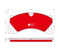 TRW GDB1774DTE Pastiglie Freno Ceppi Freno Frontale per Porsche VW
