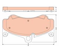 TRW GDB1779 Kit pastiglie freno, Freno a disco per PORSCHE