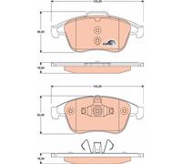 Set di pastiglie freno TRW GDB1790, anteriore