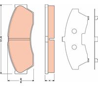 TRW GDB1796 Kit pastiglie freni