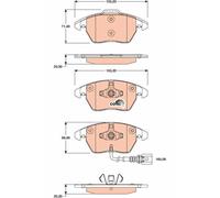 TRW GDB1807 Kit pastiglie freno, Freno a disco per AUDI,SEAT,VW