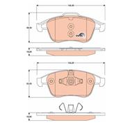 TRW GDB1808 Pastiglie Freno Ceppi Freno Frontale per Renault