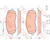 KIT PASTIGLIE FRENO ANT TRW LANCIA PHEDRA 2.2 JTD 120KW 06>10 GDB1820