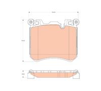 TRW GDB1826 KIT PASTIGLIE FRENO, FRENO A DISCO