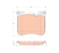 TRW GDB1826 Kit pastiglie freno, Freno a disco per BMW X5, ROLLS-ROYCE Wraith