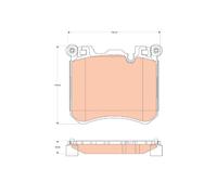 TRW GDB1826 Pastiglie Freno Ceppi Freno Frontale per BMW X5