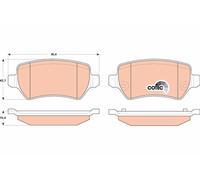 TRW Pastiglie freno GDB1831 per Opel Zafira / Zafira Family B posteriore