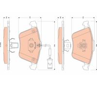 TRW GDB1832 Kit pastiglie freno, Freno a disco per VOLVO