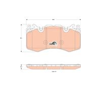 Set di pastiglie freno TRW GDB1834, anteriore