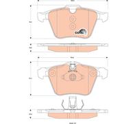 TRW GDB1835 Kit pastiglie freno, Freno a disco per JAGUAR,VOLVO (CHANGAN)
