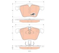 TRW GDB1835 Pastiglie Freno Ceppi Freno Frontale per Jaguar