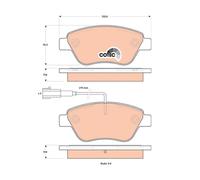 TRW GDB1842 Pastiglie Freno Ceppi Freno Frontale per Fiat Punto Alfa Romeo