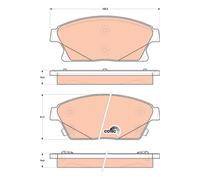 Set di pastiglie freno TRW GDB1847, anteriore
