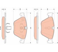 TRW GDB1854 Kit pastiglie freno, Freno a disco per BMW,BMW (BRILLIANCE)