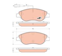 Set di pastiglie freno TRW GDB1855, fronte