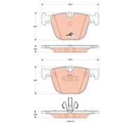 TRW GDB1857 Pastiglie Freno Ceppi Freno Posteriore per BMW