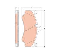 Set di pastiglie freno TRW GDB1863, fronte