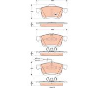 TRW GDB1864 Kit pastiglie freni Anteriore per OPEL COMBO Kasten/Kombi (X12)