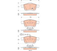 Set di pastiglie freno TRW GDB1864, anteriore
