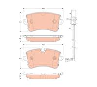 TRW GDB1866 Kit pastiglie freno, Freno a disco per AUDI,AUDI (FAW),VW (SVW)