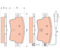 Set di pastiglie freno TRW GDB1872, posteriore