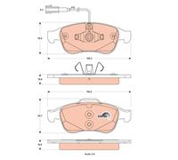TRW GDB1873 Pastiglie Freno Ceppi Freno Frontale per Alfa Romeo