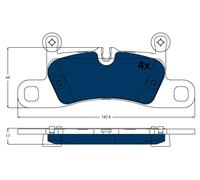 Set di pastiglie freno TRW GDB1875BTE, posteriore