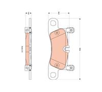 TRW GDB1876 Kit pastiglie freno, Freno a disco per FIAT,PORSCHE