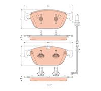 TRW GDB1884 Kit pastiglie freno, Freno a disco per AUDI A8, Q5