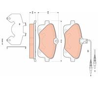 Pastiglie freno GDB1895 TRW per PEUGEOT 407 SW 407