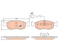 TRW GDB1900 KIT PASTIGLIE FRENO, FRENO A DISCO
