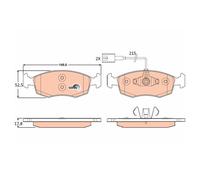 TRW GDB1900 Pastiglie Freno Ceppi Freno Frontale per Fiat