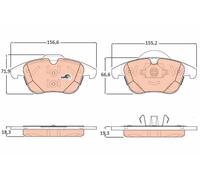 TRW GDB1925 Kit pastiglie freno, Freno a disco per LAND ROVER,LAND ROVER (CHERY)