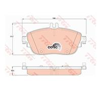 TRW GDB1932 Kit Pastiglie Freno per Dischi Freno Mercedes-Benz Classe B 180
