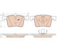 Set di pastiglie freno TRW GDB1942, anteriore