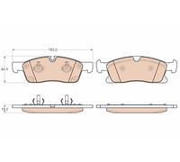 Set di pastiglie freno TRW GDB1955, anteriore