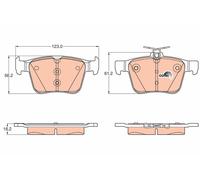 TRW GDB1957 Kit pastiglie freno, Freno a disco per AUDI,AUDI (FAW),AUDI (SAIC),C