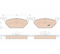 Set di pastiglie freno TRW GDB1984, anteriore