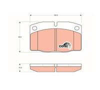 TRW GDB199 Kit Pastiglie Freno a Disco Frontale per Opel Ascona B Lotus Elan