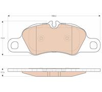 TRW GDB1990 Kit pastiglie freno, Freno a disco per PORSCHE