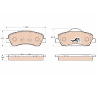 TRW GDB1992 Kit pastiglie freno, Freno a disco per CITROËN,PEUGEOT