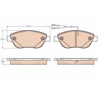 TRW GDB2001 Kit pastiglie freno, Freno a disco per FIAT