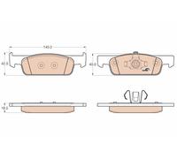 Set di pastiglie freno TRW GDB2016, anteriore
